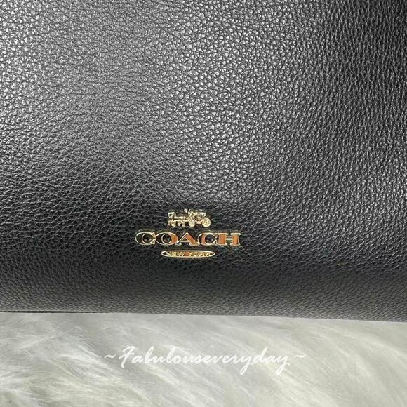 Coach Erin Shoulder Bag In Leather/Gold/Black CAQ86 NWT - Picture 7 of 11